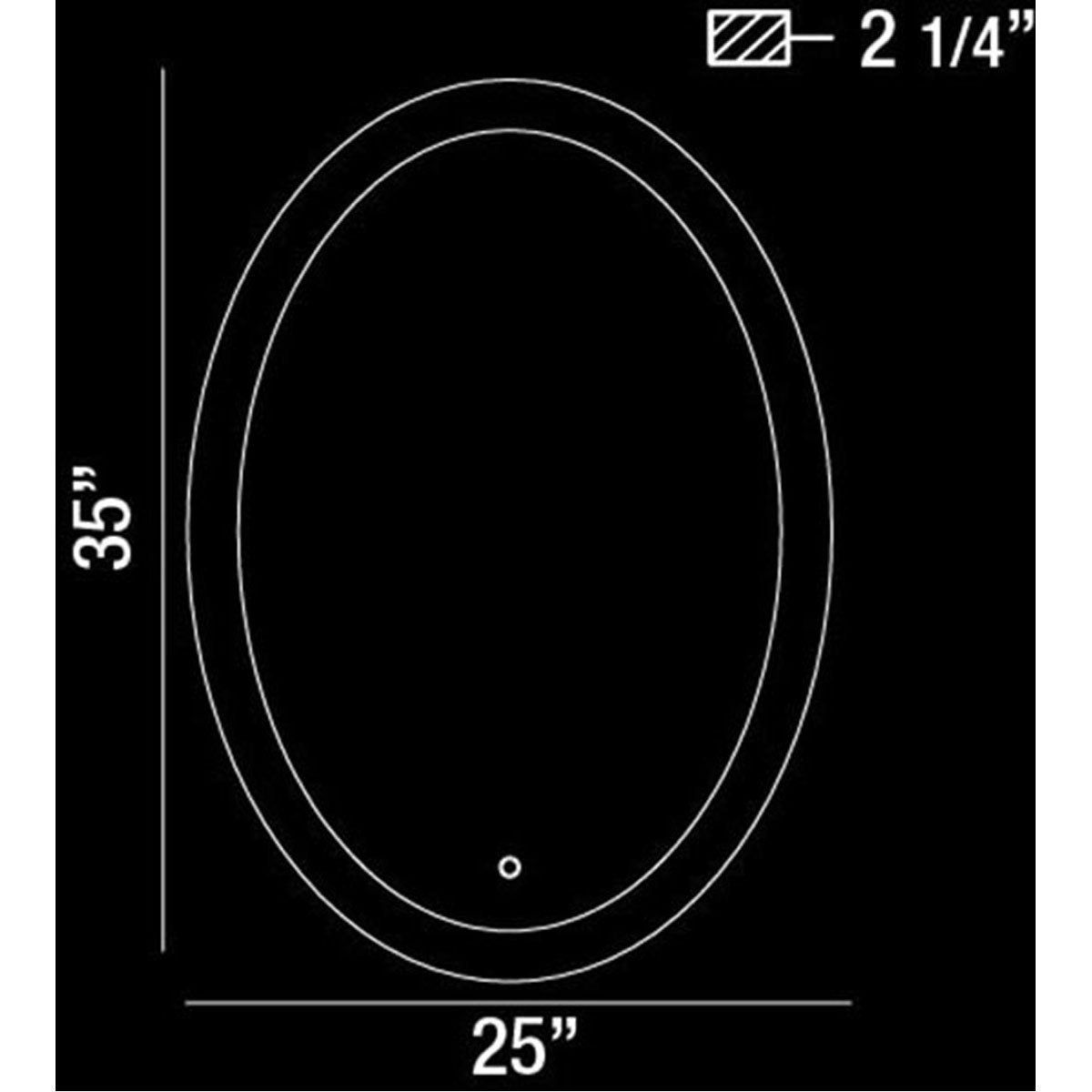 Eurofase DESIGNWL2017 Led Oval Edge-Lit Led Mirror