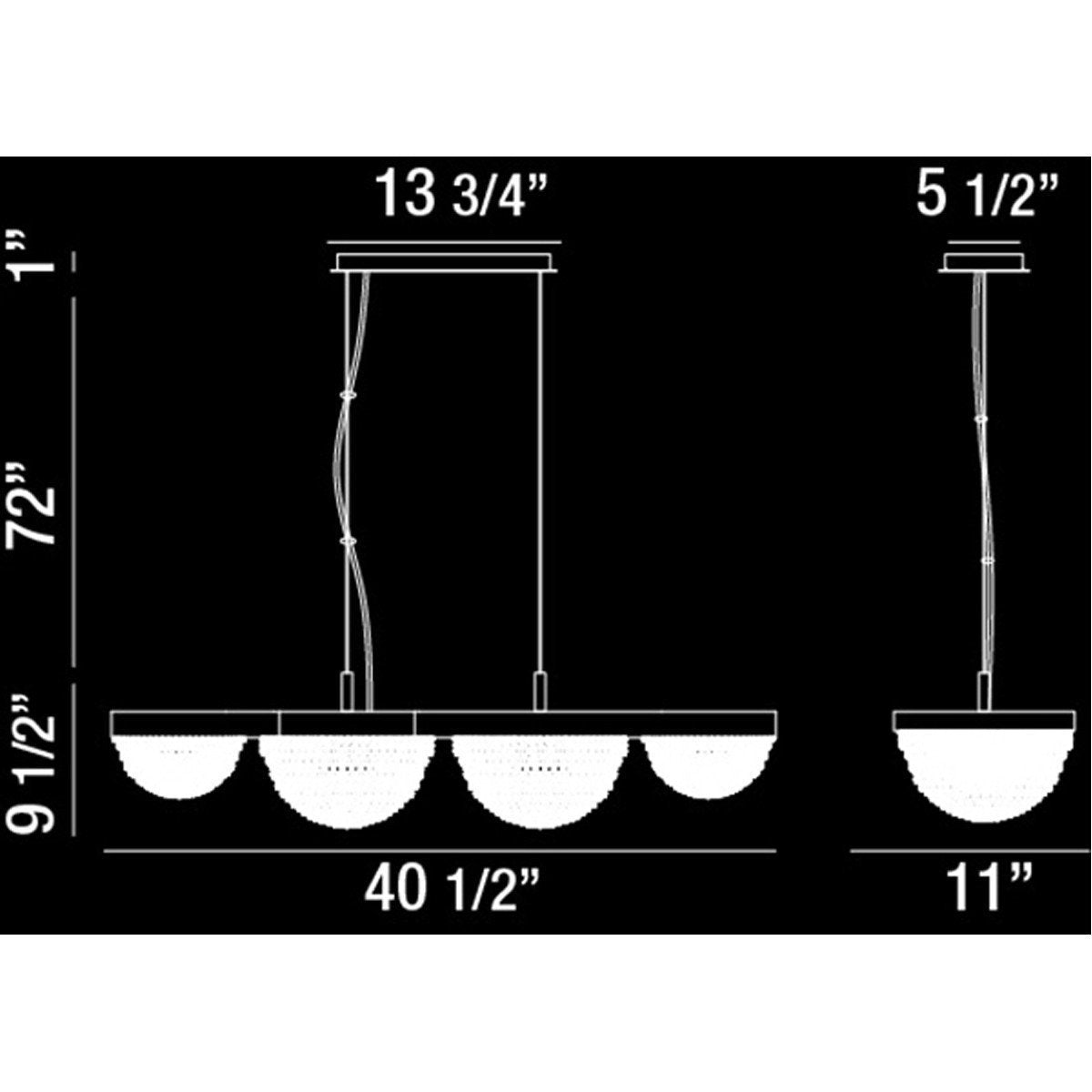 Eurofase DESIGNWL2017 Mondo 10-Light Linear Chandelier