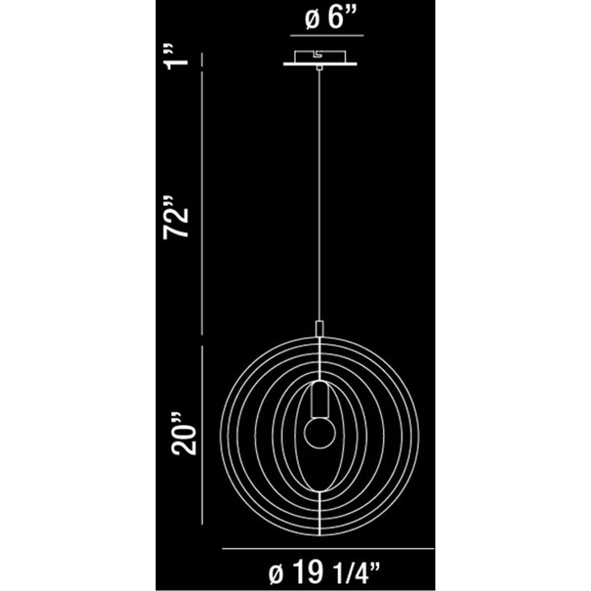 Eurofase DESIGNWL2017 Abruzzo 1-Light Pendant