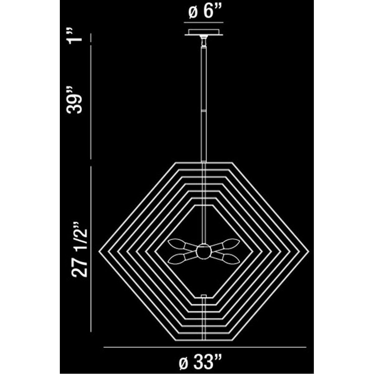 Eurofase DESIGNWL2017 Downtown 6-Light Chandelier