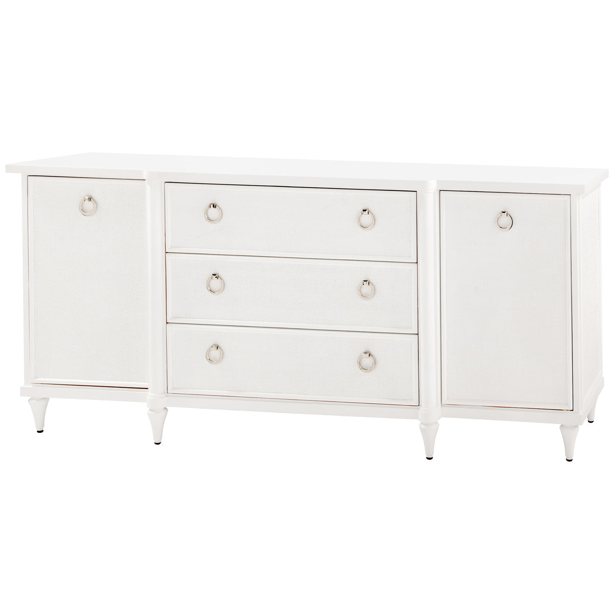 Villa &amp; House Fairfax 3-Drawer and 2-Door Cabinet, White