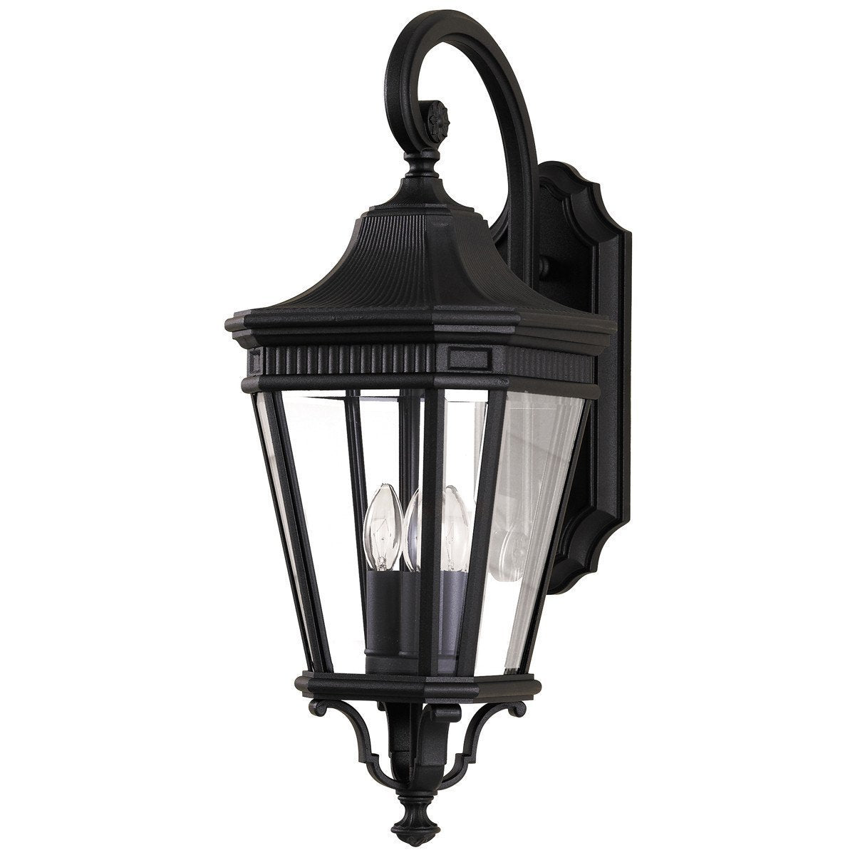 Feiss Cotswold Lane 3 Lights Clear Beveled Glass Wall Lantern