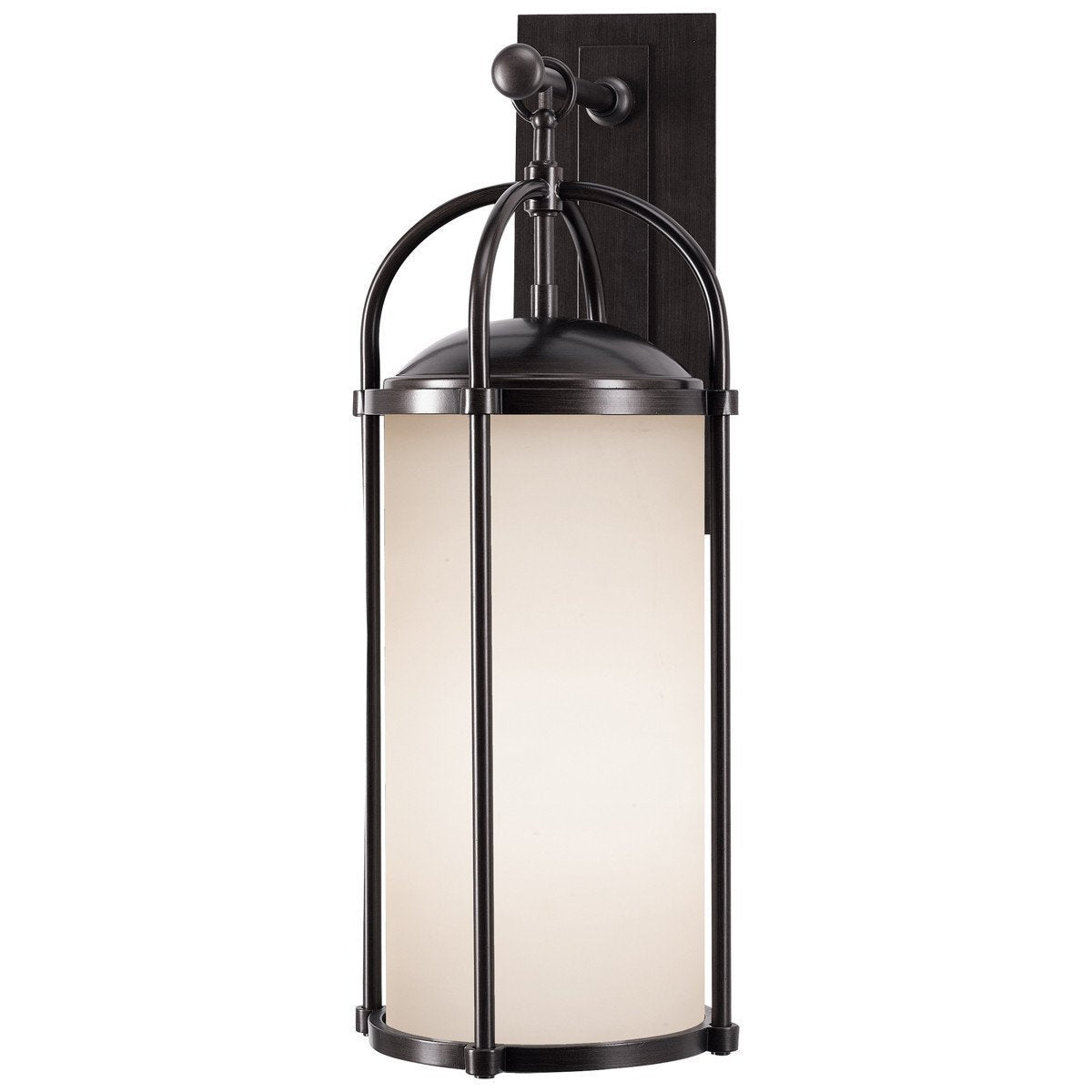 Feiss Dakota 1 Light White Aged Oak Glass Wall Lantern