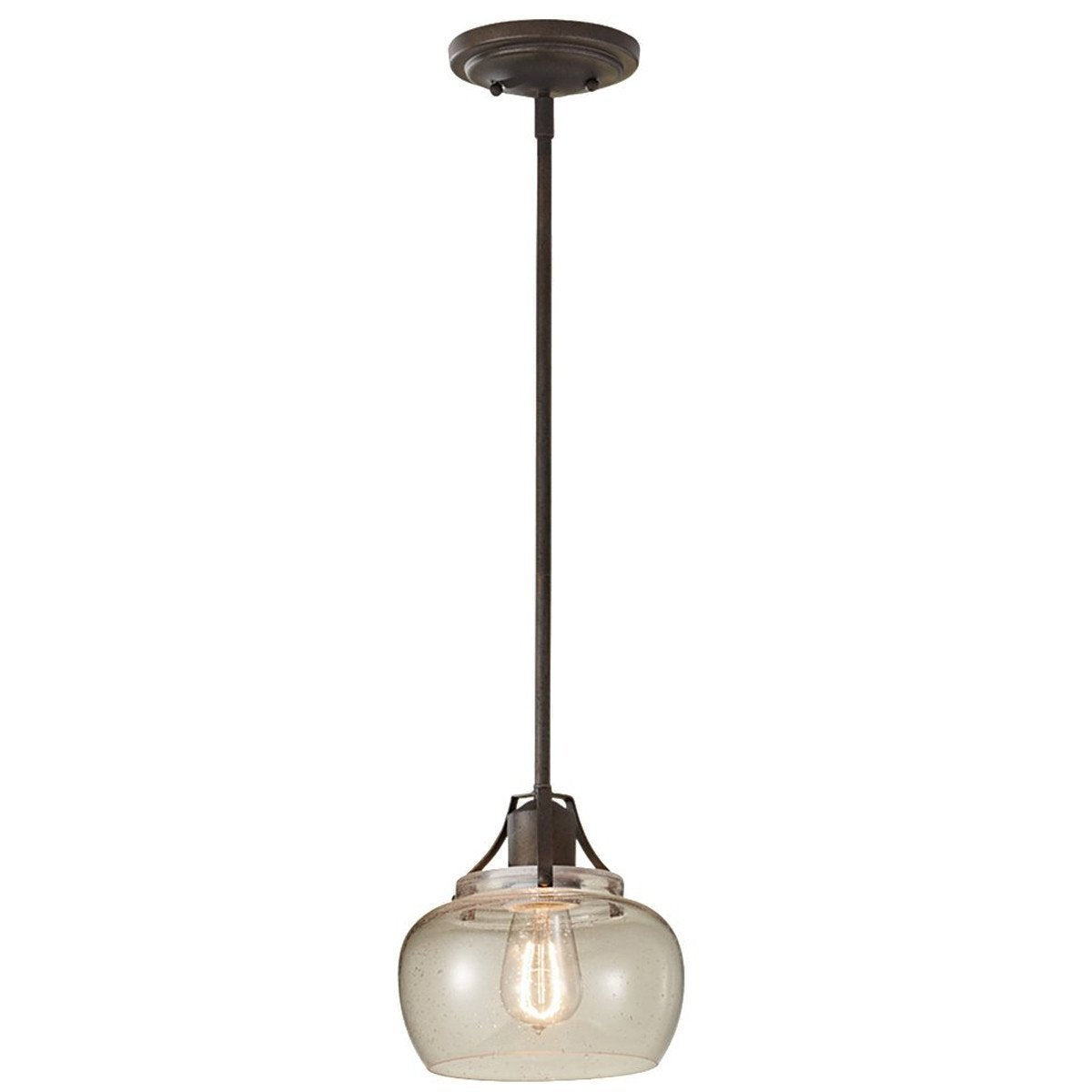 Feiss Urban Renewal 1 Light Mini Rustic Iron Pendant