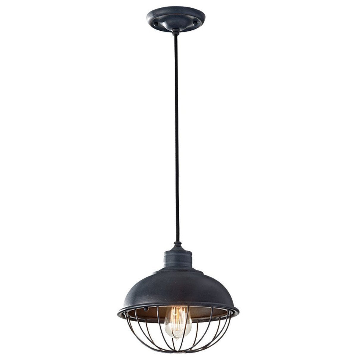 Feiss Urban Renewal 1 Light Antique Forged Iron Pendant