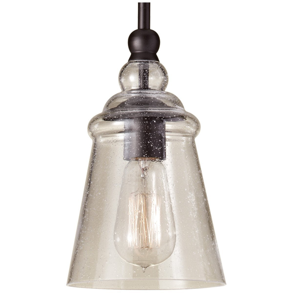 Feiss Urban Renewal 1 Light Clear Seeded Glass Pendant