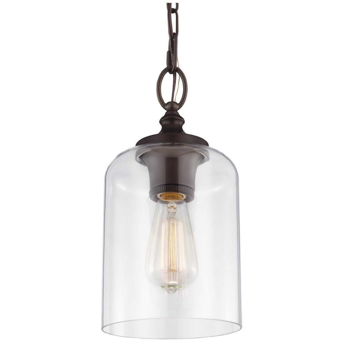 Feiss Hounslow 1 Light Clear Glass Pendant