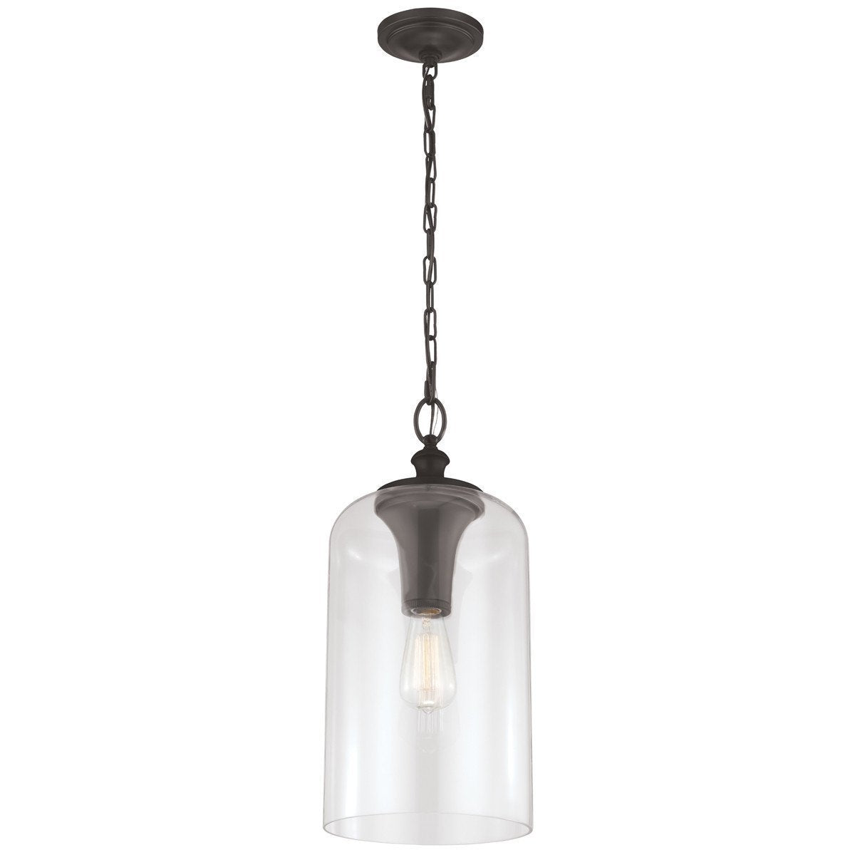 Feiss Hounslow 1 Light Clear Glass Pendant