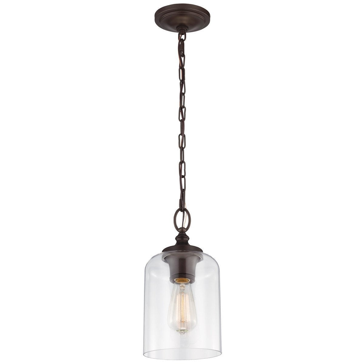 Feiss Hounslow 1 Light Clear Glass Pendant