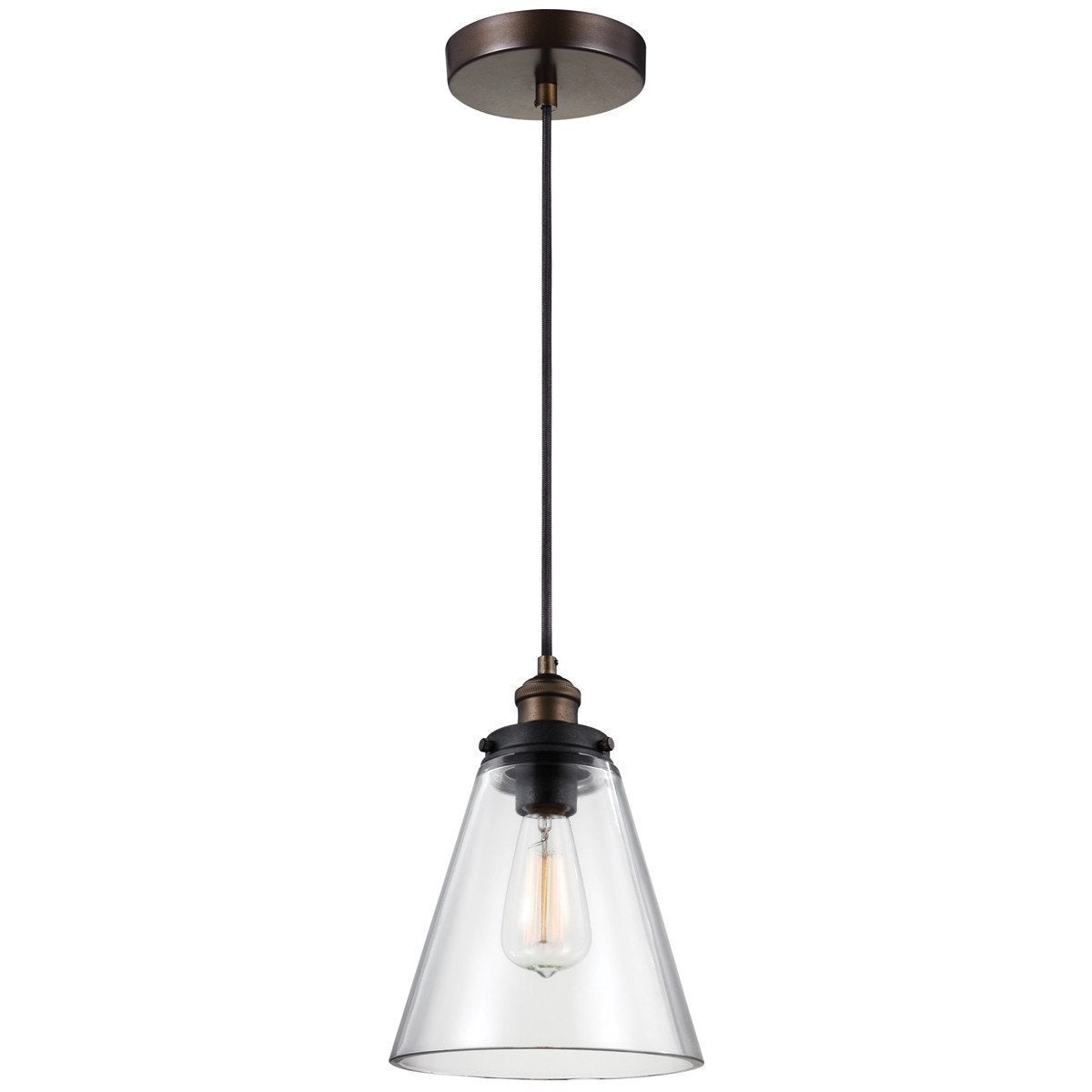 Feiss Baskin 1 Light Steel Pendant