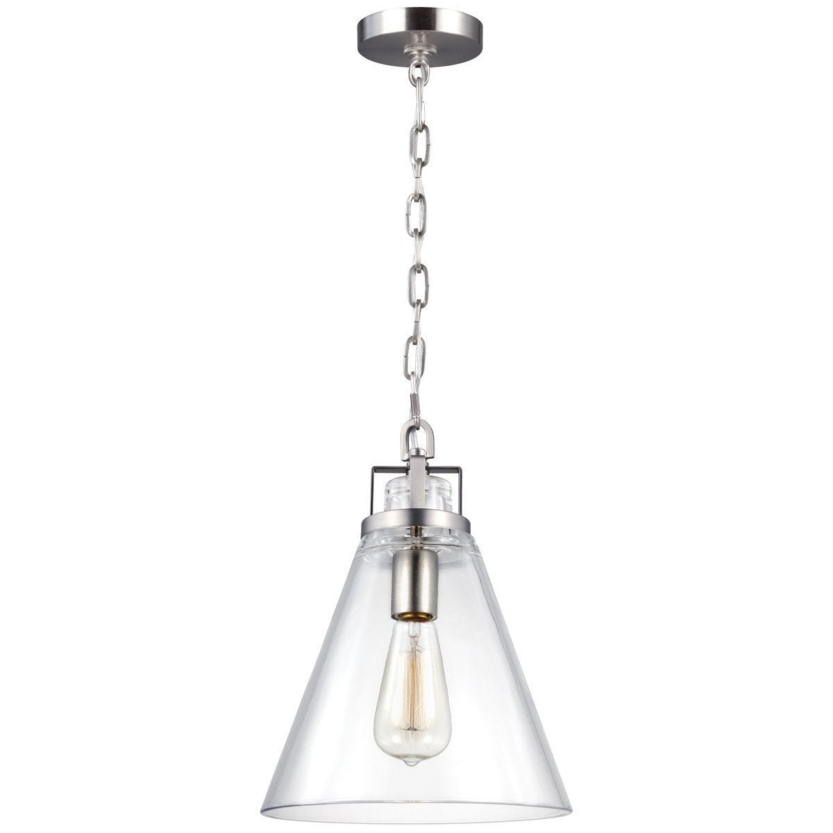 Feiss Frontage 1 Light Clear Glass Pendant