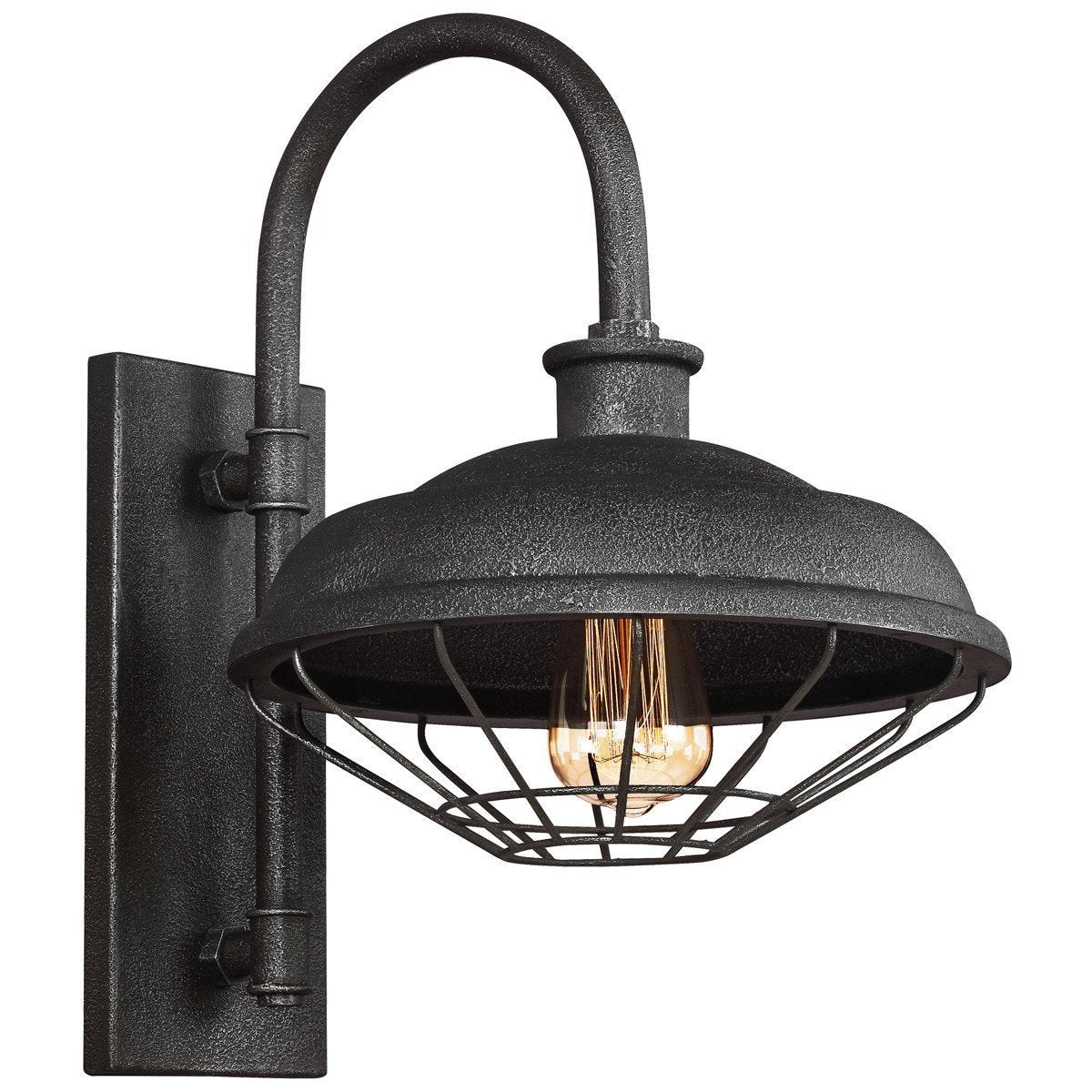 Feiss Lennex 1 Light Steel Indoor-Outdoor Wall Lantern