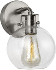 Feiss Clara 1-Light Clear Seeded Wall Sconce