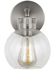 Feiss Clara 1-Light Clear Seeded Wall Sconce