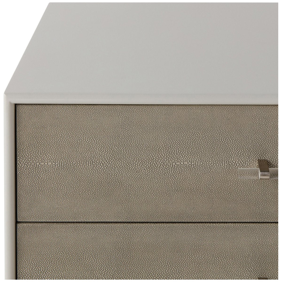 Sonder Living Alice 3-Drawer Nightstand in Grey and Light Bronze