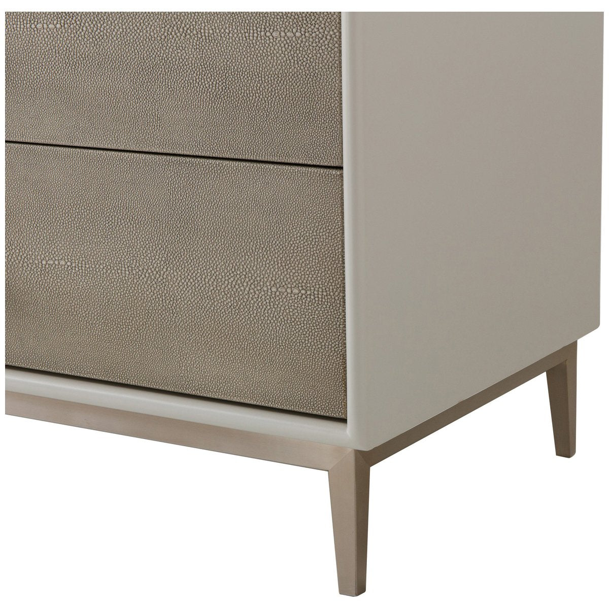 Sonder Living Alice 3-Drawer Nightstand in Grey and Light Bronze