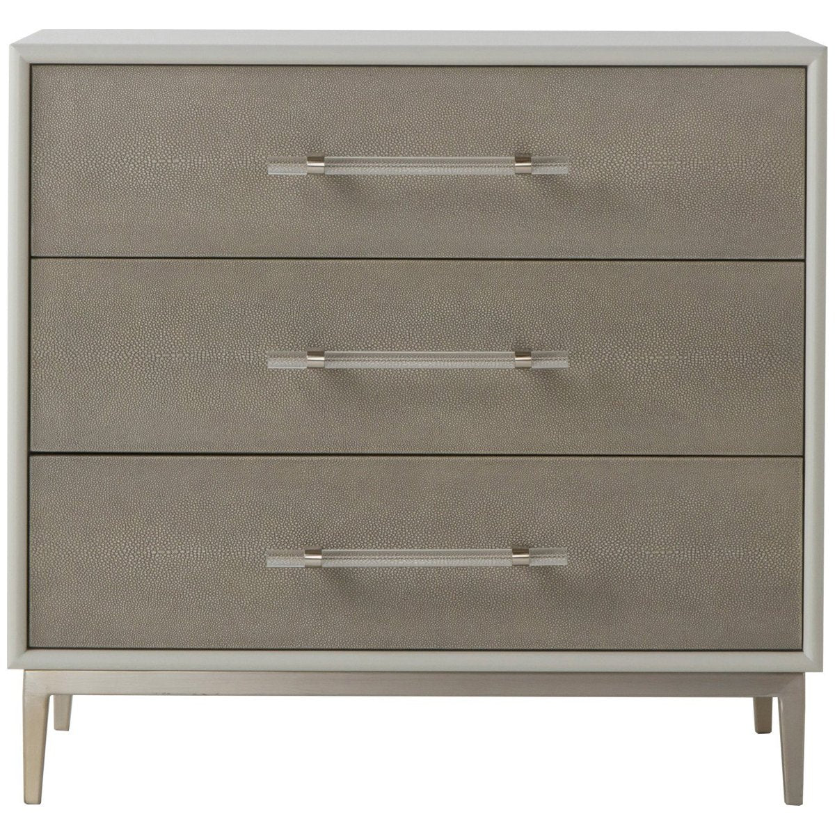 Sonder Living Alice 3-Drawer Nightstand in Grey and Light Bronze