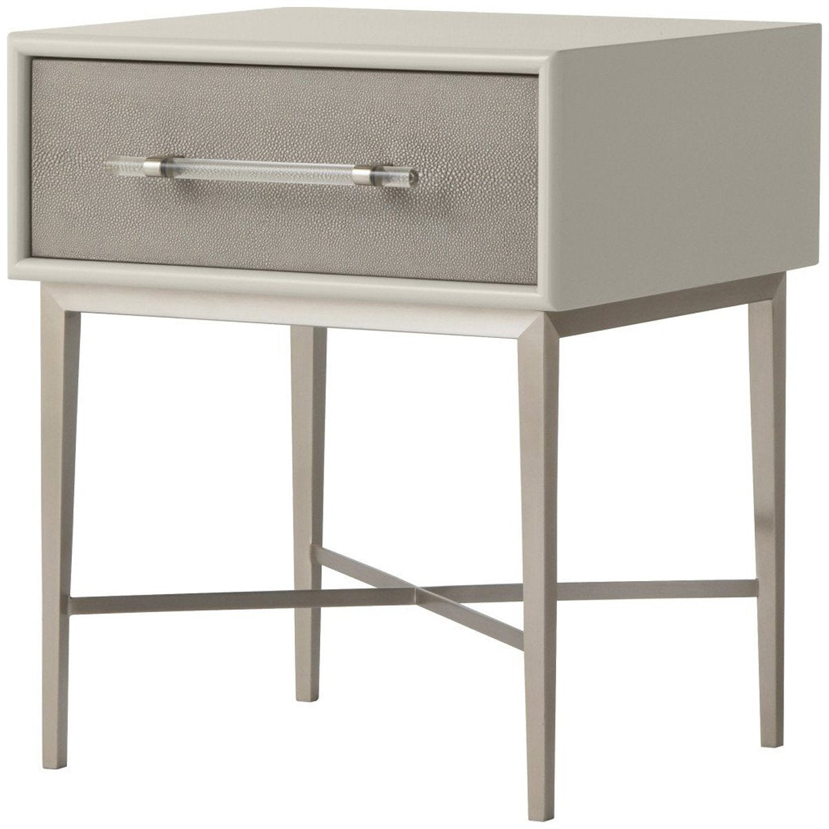 Sonder Living Alice 1-Drawer Nightstand in Grey and Light Bronze