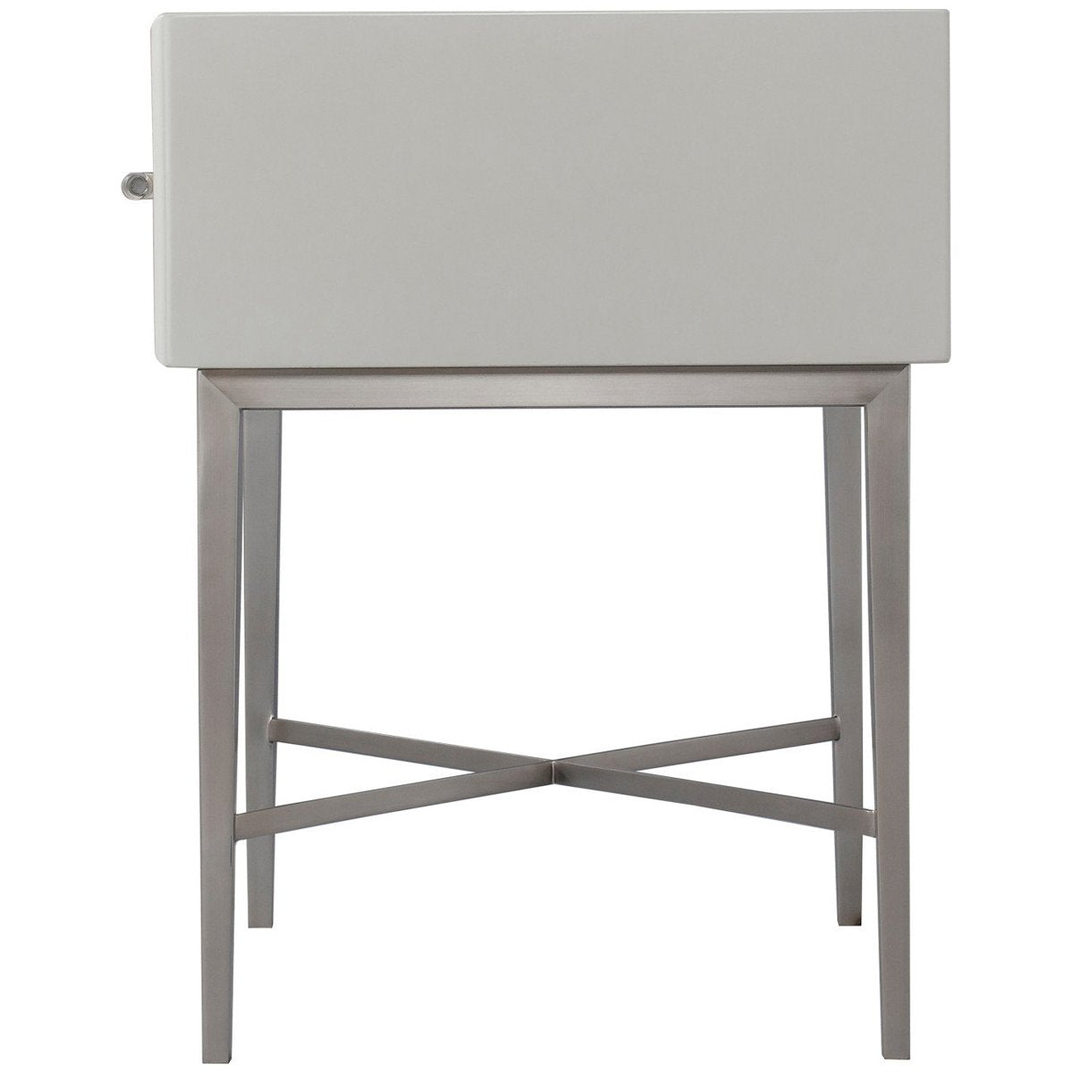 Sonder Living Alice 1-Drawer Nightstand in Grey and Light Bronze