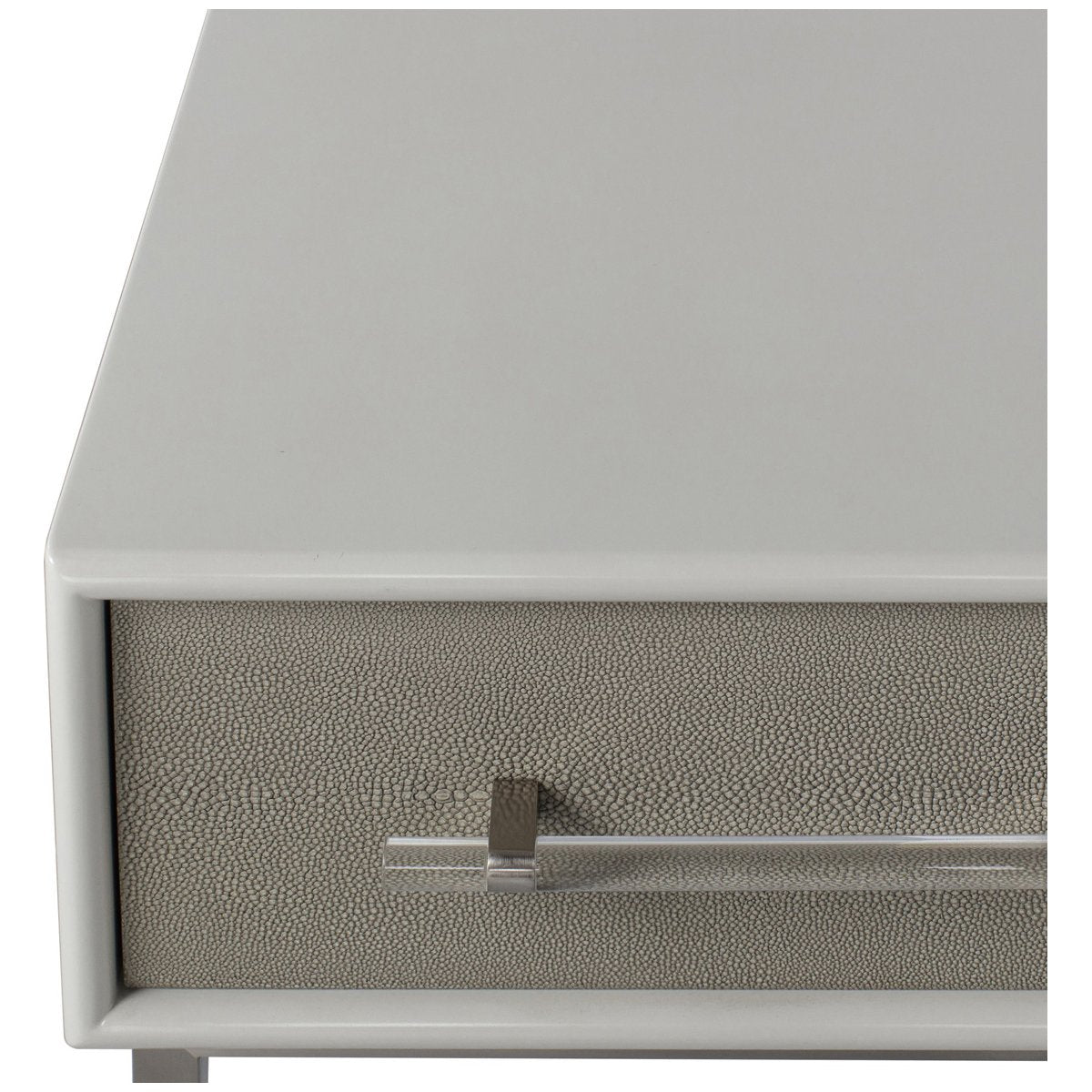 Sonder Living Alice 1-Drawer Nightstand in Grey and Light Bronze