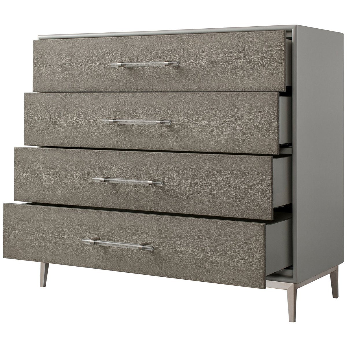 Sonder Living Alice 4-Drawer Chest in Grey and Light Bronze