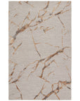 Jaipur Fragment Shattered Abstract Gray Gold FRG03 Area Rug