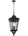 Feiss Cotswold Lane 3-Light Large Outdoor Hanging Lantern in Black