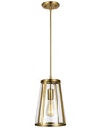 Feiss Harrow 1-Light Mini Pendant - Burnished Brass