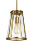 Feiss Harrow 1-Light Mini Pendant - Burnished Brass