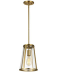 Feiss Harrow 1-Light Mini Pendant - Burnished Brass