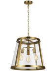 Feiss Harrow 3-Light Harrow Pendant - Burnished Brass