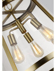 Feiss Harrow 3-Light Harrow Pendant - Burnished Brass