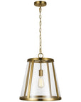 Feiss Harrow 1-Light Harrow Pendant - Burnished Brass