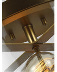 Feiss Harrow 2-Light Semi Flush Mount - Burnished Brass