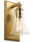 Feiss Monterro 1-Light Steel Wall Sconce - Burnished Brass