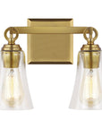 Feiss Monterro 2-Light Vanity - Burnished Brass