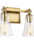 Feiss Monterro 2-Light Vanity - Burnished Brass