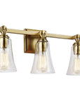 Feiss Monterro 3-Light Vanity - Burnished Brass