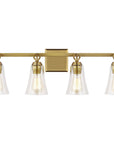 Feiss Monterro 4-Light Vanity - Burnished Brass