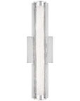 Feiss Cutler 18-Inch LED Clear Crackle Glass Wall Sconce