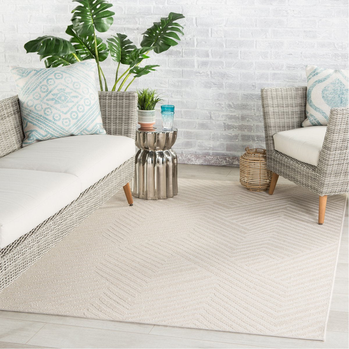 Jaipur Fresno Linet Chevron Geometric Cream FSN06 Rug