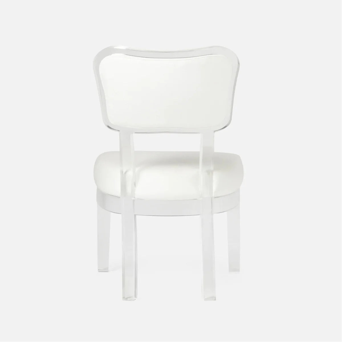 Made Goods Aaliyah Curved Acrylic Dining Chair in Clyde Fabric