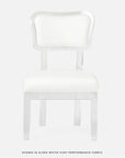 Made Goods Aaliyah Curved Acrylic Dining Chair in Clyde Fabric