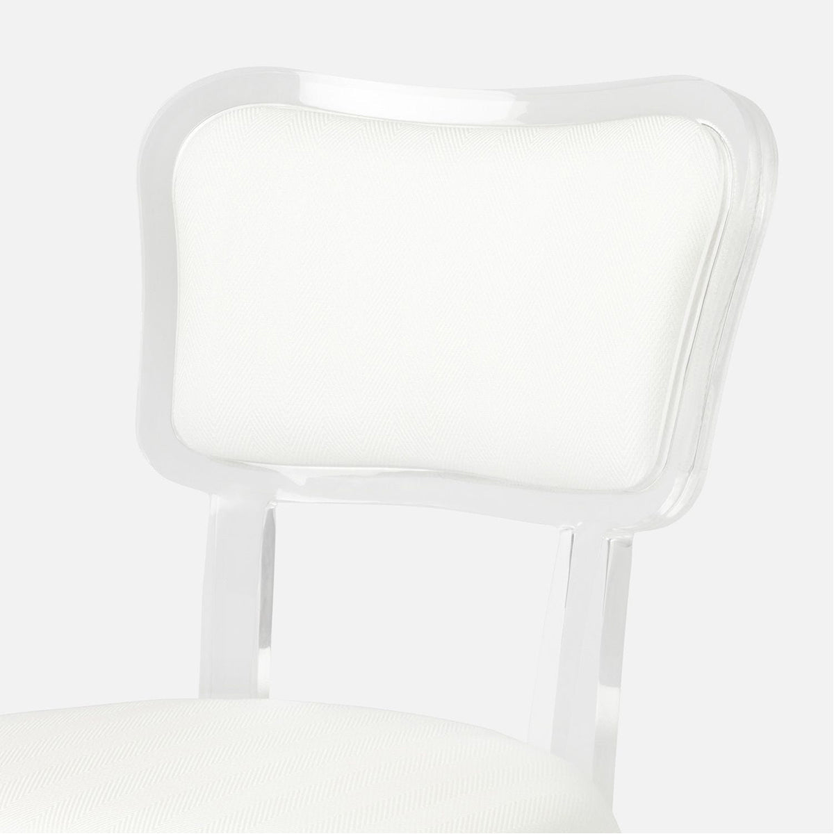 Made Goods Aaliyah Curved Acrylic Dining Chair in Ettrich Cotton Jute