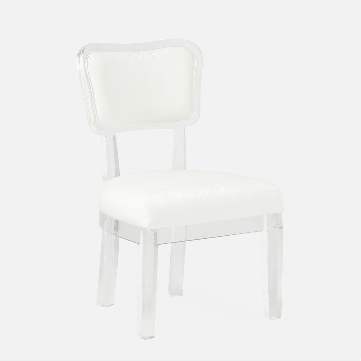 Made Goods Aaliyah Curved Acrylic Dining Chair in Havel Velvet