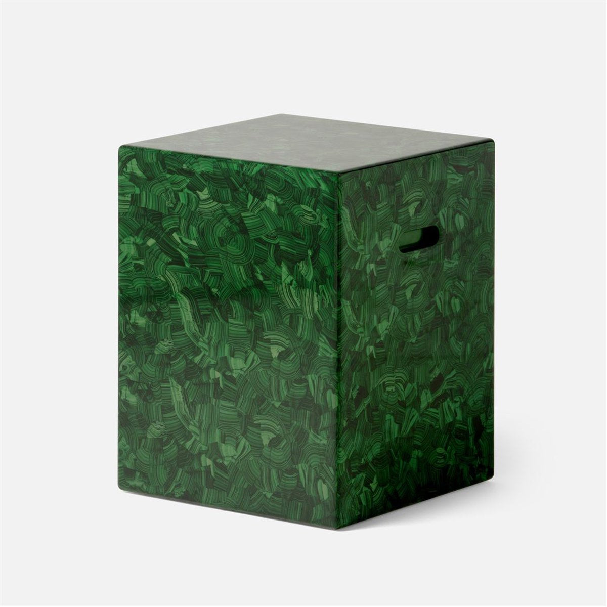 Made Goods Adonis Faux Malachite Stool