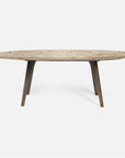 Made Goods Alder Oval Dining Table in Stone Top