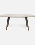 Made Goods Alder Oval Dining Table in Stone Top