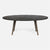 Made Goods Alder Oval Dining Table in Zinc Metal Top