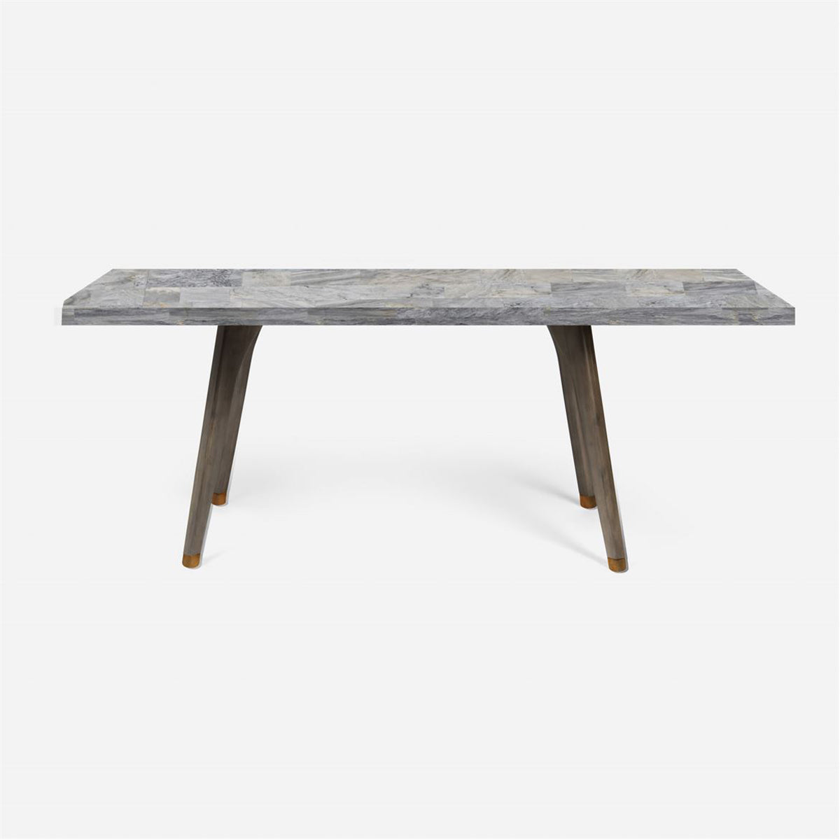 Made Goods Alder Rectangular Dining Table in Stone Top